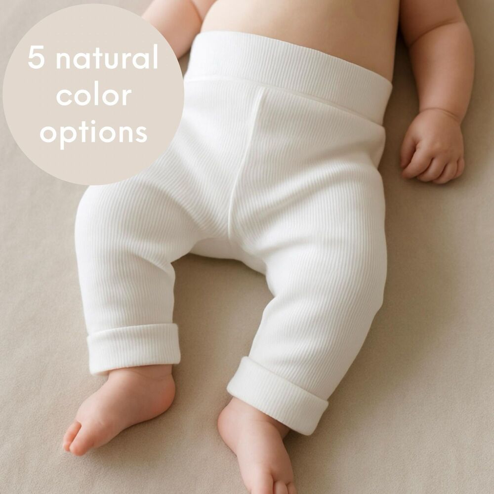 Minimalist Organic Cotton Newborn Pants |  Non-toxic | Sustainable Baby Clothing